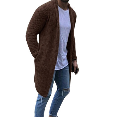2023 Fashion Solid Men Cardigan Streetwear Long Sleeve Knitted Sweaters Casual Autumn Mens Slim Fit Sweater Coat