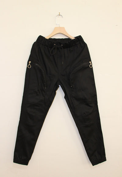 Brand Men Pants Fashion Zipper Pockets Decoration Splicing Harem Joggers Pants 2021 Male Trousers Solid Pencil Pants Sweatpants