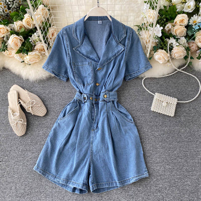 Catsuit Sale Cotton Broadcloth Casual Solid Loose Jumpsuit Women Jumpsuit Women 2021 Summer New Tooling Wide Leg Fashionable