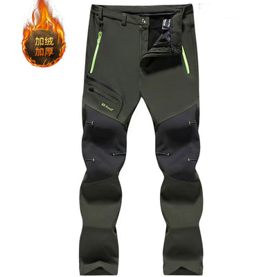Men&#39;s Waterproof Travel Pants Autumn Winter Hiking Camping Outdoor Casual Pant Fashion Warm Sport Trousers Oversized Cargo Pants