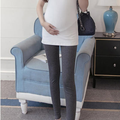 Summer Belly Skinny Maternity Legging In Elastic Cotton Adjustable Waist Pencil Pregnancy Pants Clothes For Pregnant