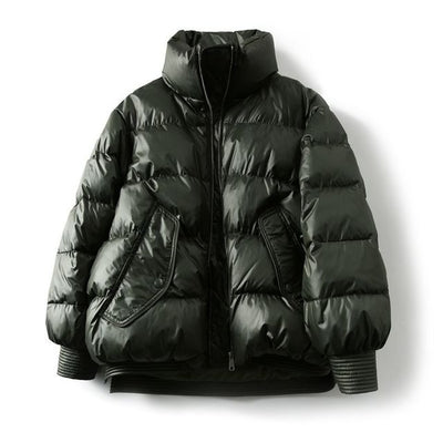 Outerwear Winter Large size Women&#39;s Down Jacket 2021 New Solid color Loose Short White duck down Women&#39;s Down Jacket