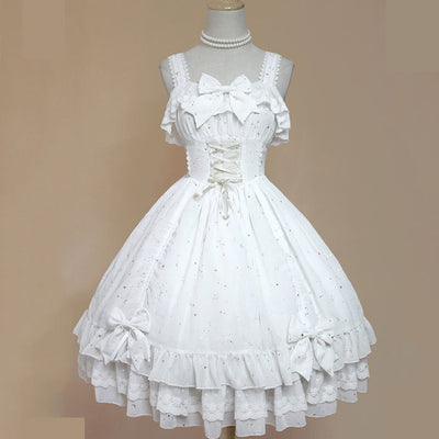 Sweet Twinkling Star Series Lolita JSK Dress by Soufflesong Navy Blue Black White Party Dress Vestidos