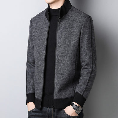 2021 Autumn Winter New Fashion Men Slim Fit Long Sleeve Wool Blends Coat Jacket Thick Warm Mens Casual Woolen overcoats B396