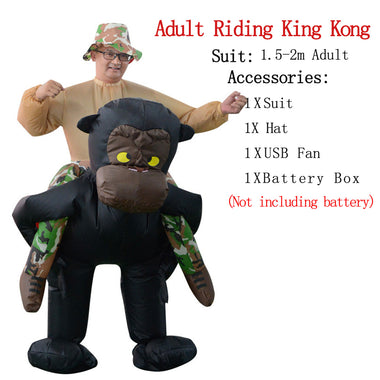 Orangutans Halloween Inflatable Costumes For Woman Man Adult Ride on Sky Horse Air Clothes Funny Costumes Animal party Carnival