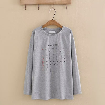 Plus Size Women&#39;s Clothing Long Sleeves Crew Neck T-Shirt Knitted Cotton Fabric T-Shirt Large Size Top In Spring And Autumn 5XL