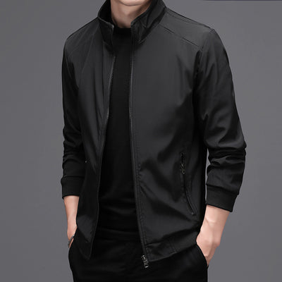 Men&#39;s Bomber Jacket New Business Slim Long Sleeve Mens Fashion Jacket Korean Slim Trend Casual Men Jacket Big Size 5XL