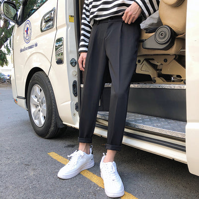 2021 Men's Fashion Trend Cotton Casual Harem Pants Black/white Color Brand Slim Fit High-quality Trousers Big Size S-3XL