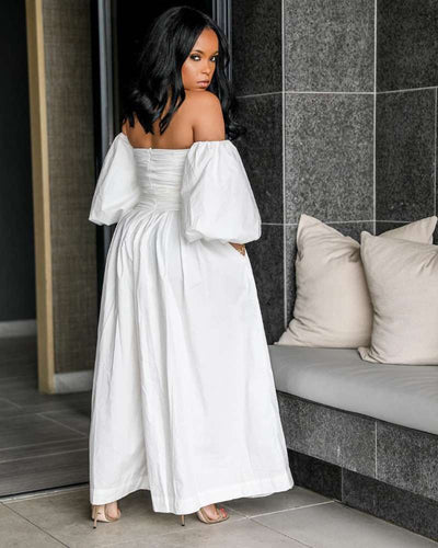 AHVIT Plus Size White Loose Casual Fashion Women Jumpsuits Slash Neck Half Sleeve Sashes Decorate Hot Sale Party Romper OD8297