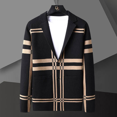 Designer Letter Cardigan Men Sweter De Hombre Autumn Fashion Knit Striped Cardigan Jacket Men Korean Sweaters Coat Men Clothing