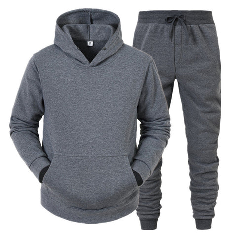 Men&#39;s Hooded Sweatshirts and Men Pants Casual Men&#39;s Tracksuit Sportswear Autumn Winter Men Suit Men&#39;s Clothing Leisure Sets Male