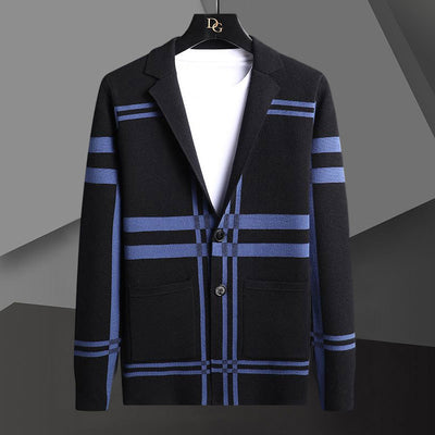 Designer Letter Cardigan Men Sweter De Hombre Autumn Fashion Knit Striped Cardigan Jacket Men Korean Sweaters Coat Men Clothing