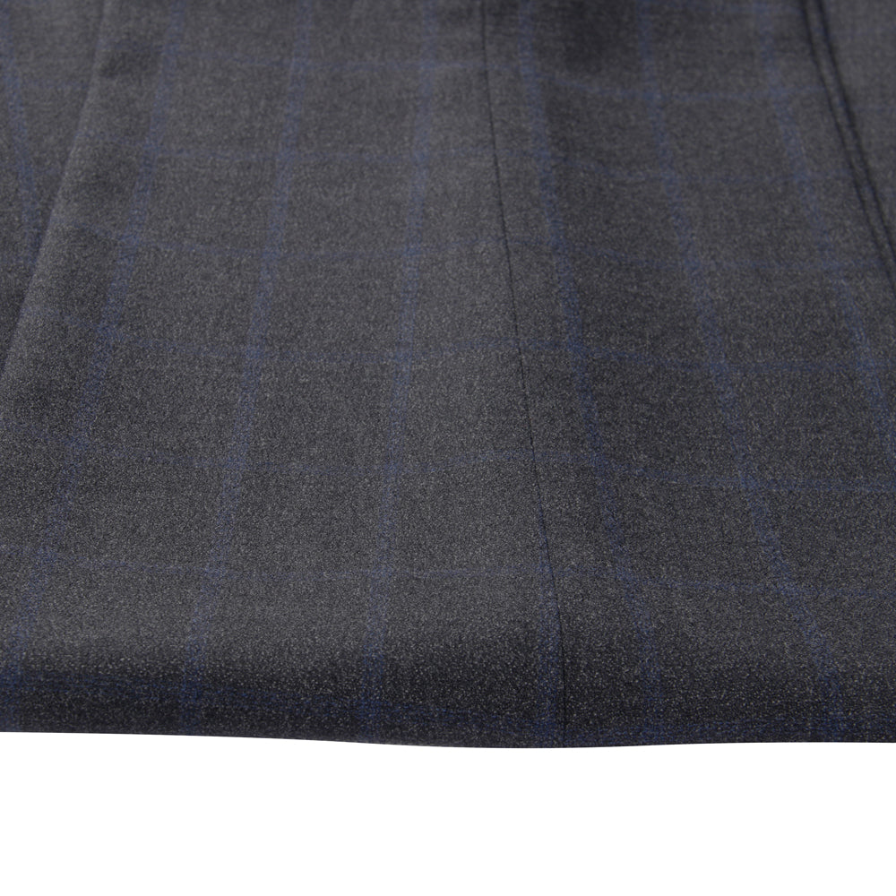 2023 Spring Fashion Luxury  Wool Super 120 Pure Wool Flannel Suits Tailor Made Suits Dark Gray Plaid Suits Custom Made Suits