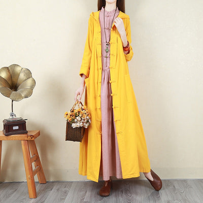 Women Linen Jacket Long Robe Traditional Chinese Clothing For Women Retro Cardigan Teaism Wear Casual Outfits Gown Hanfu 10709