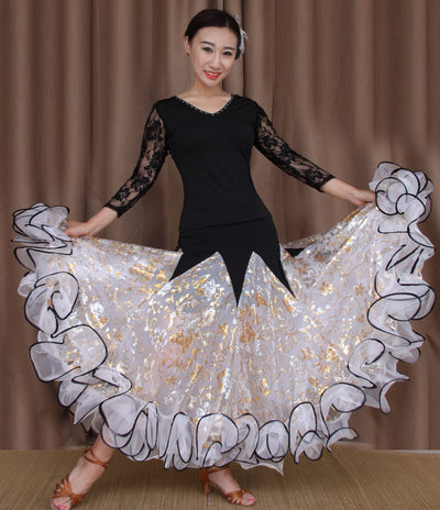 2017 Woman Ballroom Dance Skirt Nice Color Wonderful Design For Modern/Jazz/Waltz Adult Dance Garment Lady Dance Clothes DQ5044