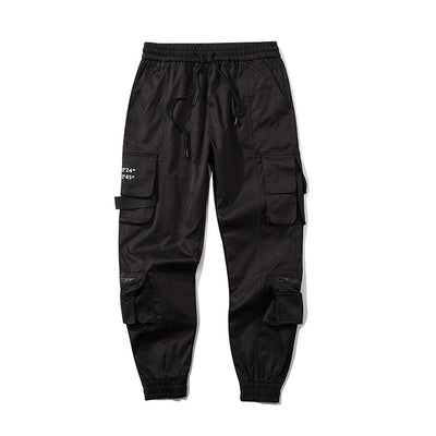 2022 Streetwear Personality Straps Pants Hip Hop Cargo Pant Men Loose Harajuku Joggers Men Trousers Punk Tactical