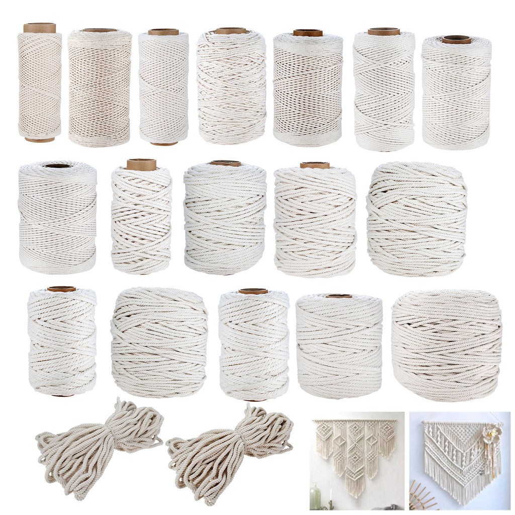 Cotton Twisted Braided Cord Rope Craft Macrame String DIY Handmade Home Textile Wedding Decoration Best Gift 1/2/3/4/5/6/8/10mm