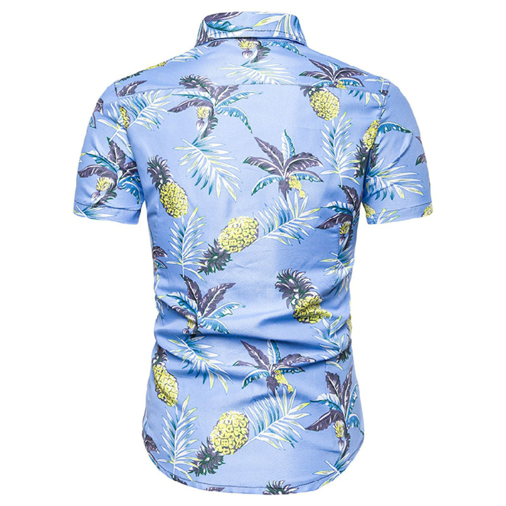 Fashion Short Men&#39;s Summer T-shirt Hawaiian Leisure Sleeve Shorts Set Men Suits &amp; Sets