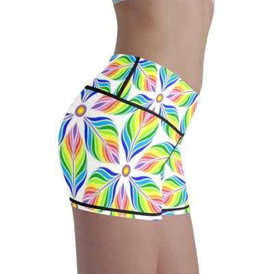 3D Digital Printing High Waist Slimming Breathable Stretch Yoga Shorts Women Running Fitness Pants Bottoming Shorts Tight Pants