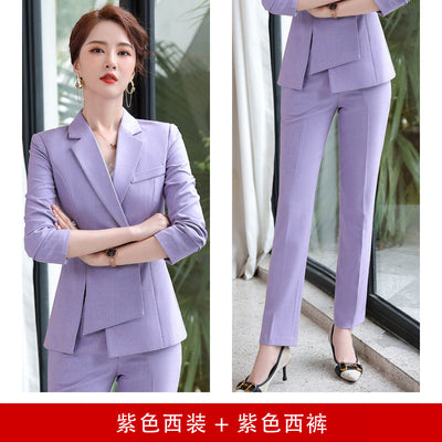 High Quality Women Uniforms Business Suits With Pants Skirt And Jackets Autumn  Styles Ladies Office Blazers Pantsuits L184