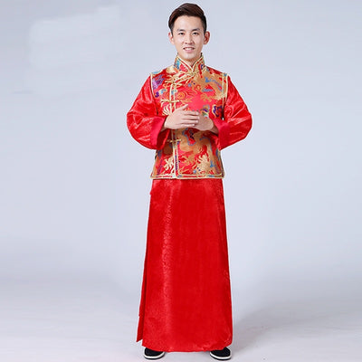 Traditional chinese dress men male traditional chinese clothing men wedding cheongsam coat male jacket TA328