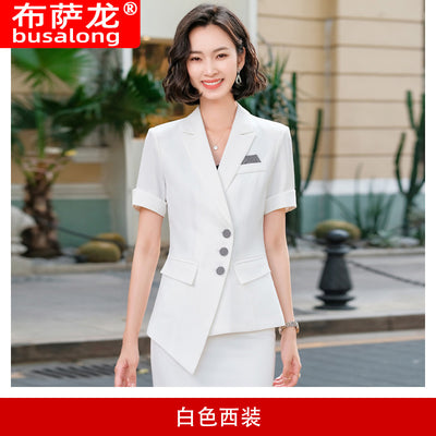Spring and Summer Short Sleeves Women's Work Clothes Business Formal Wear Suit Fashion Temperament Slim-Fitting Iron-FreeOLProfe