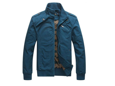 Brand young men&#39;s jacket Europe United States business casual cotton collar casual jacket Spring autumn thin section jacket 3XL