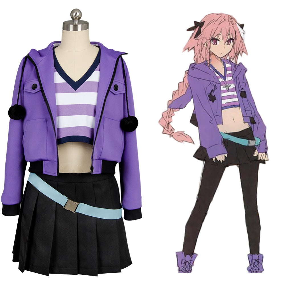 Fate/Apocrypha FA Rider Astolfo Dress Cosplay Costume For Adult Women Men Halloween Carnival Full Set