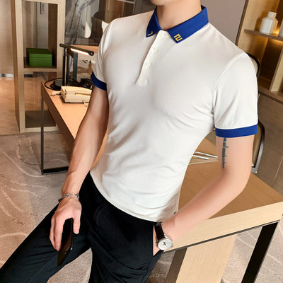 Short 2021 New Sleeve Polo Shirt Men Slim Fit Men&#39;s Polo Shirt High Quality Summer Breathable Casual Polos Para Hombre 4xl-m