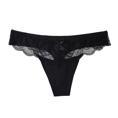 24PCS Low Waist Lace Thongs Ice Silk One Piece Seamless Cotton Crotch Women&#39;s Sexy Panties