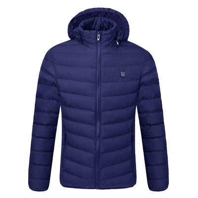 Newest Trend Electric Heated Jackets Men Winter Hooded USB Electric Heating Coat Men Thermal Clothing Outdoor Waterproof Jacket