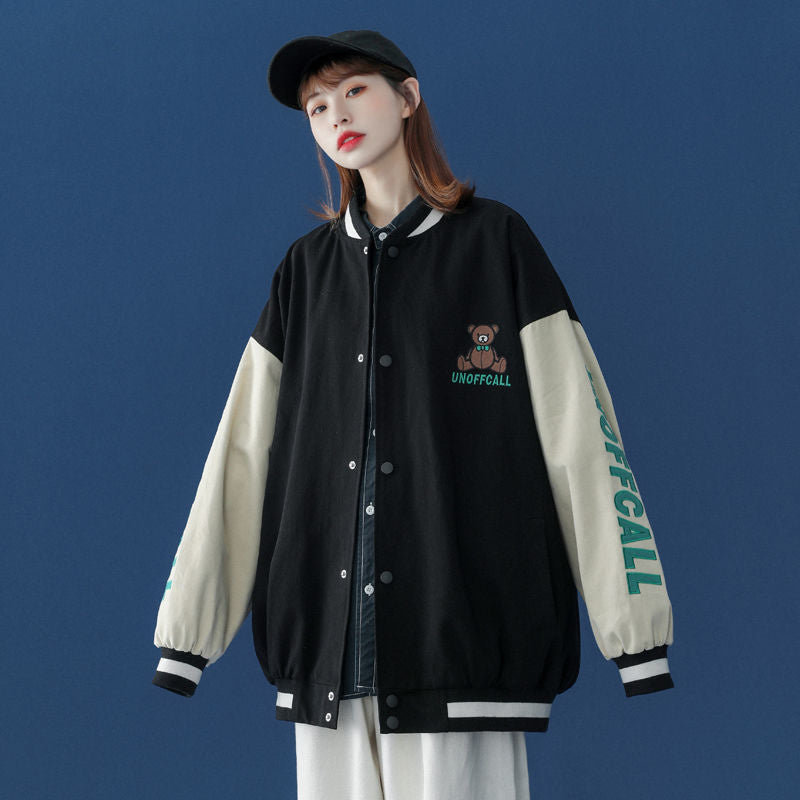 Spring Autumn Printed Baseball Women Bomber Jacket Women Coat Harajuku Streetwear Gothic Clothes Coats And Jackets