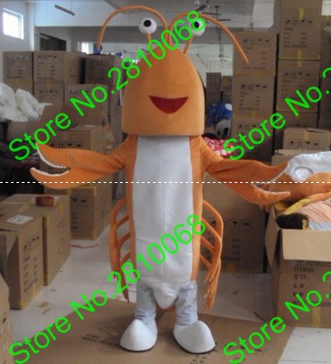 Factory Outlet EVA Material Orange Lobster Mascot Costume Unisex Cartoon Costume Cosplay Base Shrimp Mascot Costume 246