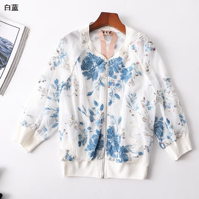 New 221957 women s spring collar zipper nine points brief paragraph sequined coat sleeve can customized size