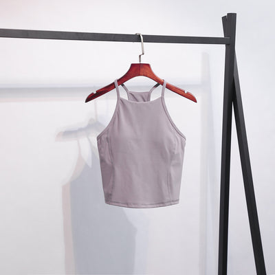 Women Top Yoga Crop Top Breathable Tank Sports Bra Bodysuit Training Fitness Shirt Cropped Bustier Underwear Running Vest
