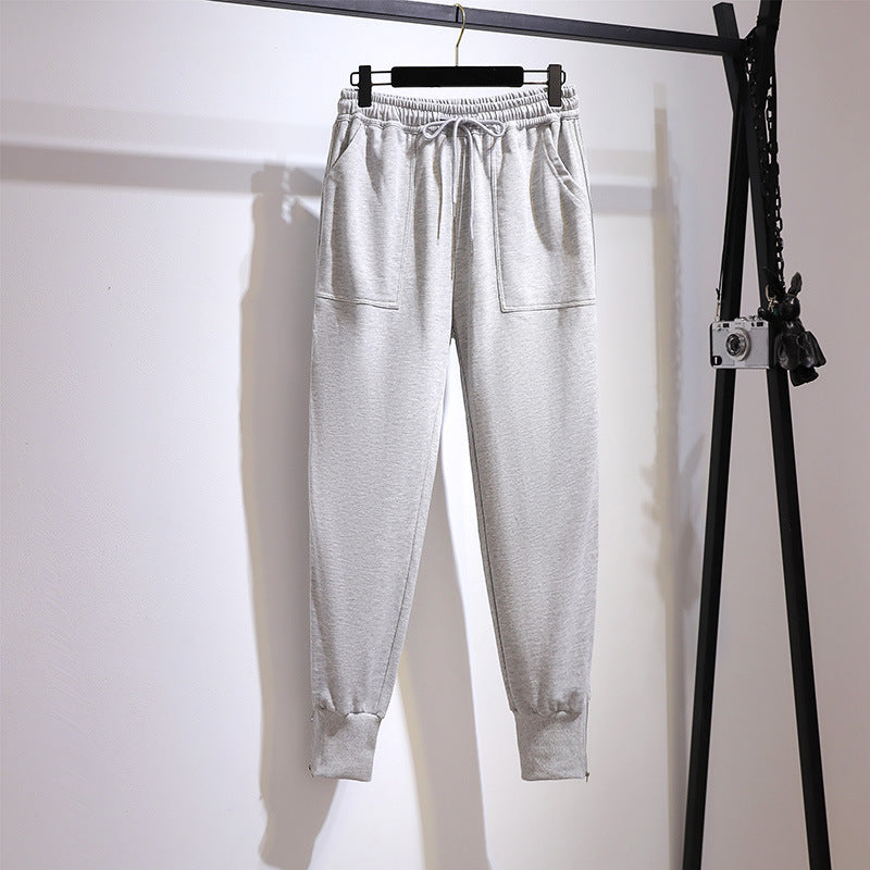 New Ladies Spring Autumn Plus Size Long Jogger Pants For Women Large Loose Cotton Sports Pocket Trousers 3XL 4XL 5XL 6XL 7XL