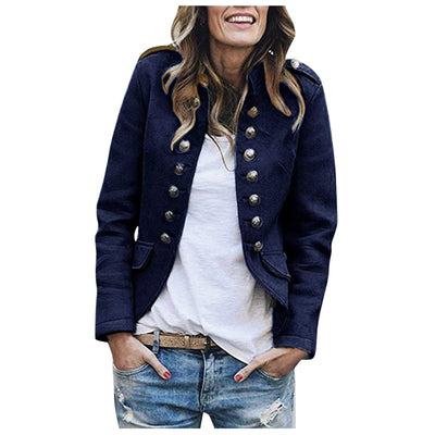 Women Fashion Coats Jackets Autumn Winter Women Coat Long Sleeve Overcoats Female Casual Solid Outwear Button Jackets Куртки L3