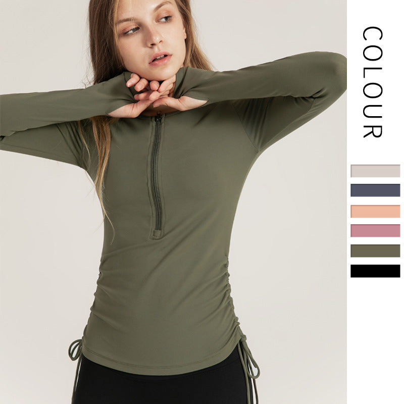 Yoga Tops Women Long Sleeve Gym Clothes Sports T-shirt Athletic Running Workout Fitness Wowan Stretch Tights Blouse