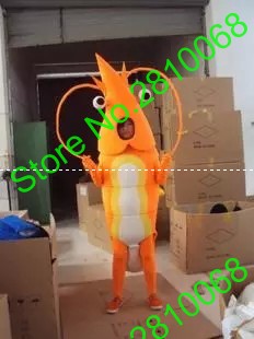 Factory Outlet EVA Material Orange Lobster Mascot Costume Unisex Cartoon Costume Cosplay Base Shrimp Mascot Costume 246