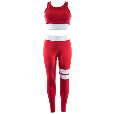Tracksuit Women 2 Piece Yoga Set Black Red Bra+Long Pants Sportsuite For Women Fitness Sport Suit Women Sportswear P027