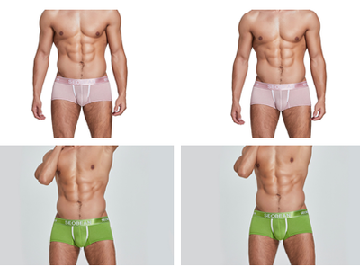 Fashion Printed Shorts Man's New Macaroon Colors Pure Cotton High-Grade Antibacterial U Convex Bag Male Four Corners