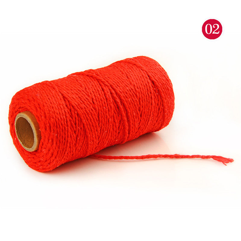 2mm Cotton Baker Rope 100Meters/Roll Twine for Handmade Accessories Wedding Party Decoration Gift DIY Wrapping 5Rolls