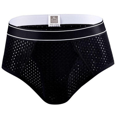 Underpants Men Underwear Mesh Holes Qucik Dry Sexy Briefs Breathable Thin Mens Slips Cueca Male Panties Gay Man