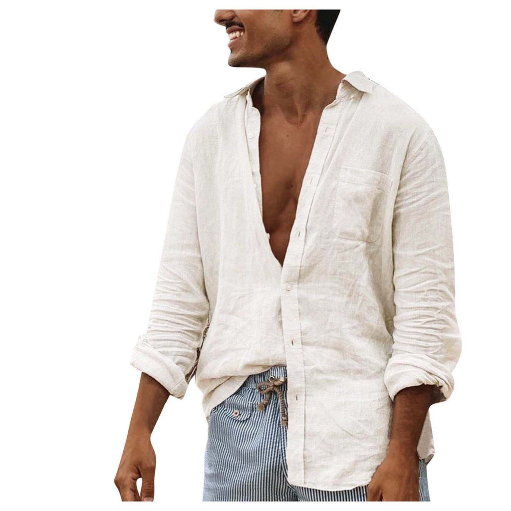 T-shirt Top For Man Turn-Down CollarParty Casual Loose Shirts