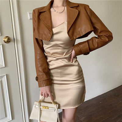 New Autumn Winter Women Leather Jackets Soft Pu Pink Leather Coats Short Design Slim Cute Faux Leather Motorcycle Outwear