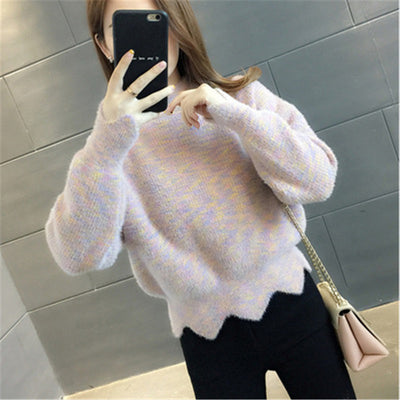 Korean Fashion Woman Sweaters Thickened Turtleneck High Waist Women's Sweater Femme Warm Sweaters Pull Hiver bottoming Tops