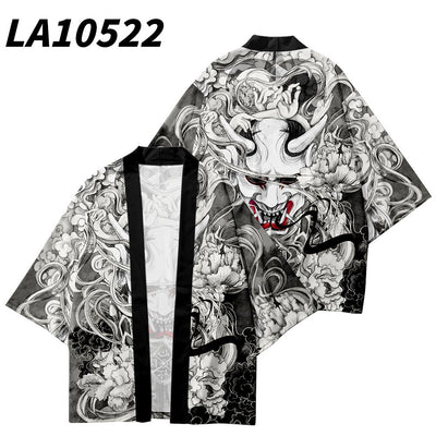 Retro Fashion Women Men Cosplay Asian Clothing Traditional Japanese Cardigan Haori Samurai Print Harajuku Kimono Yukata Summer