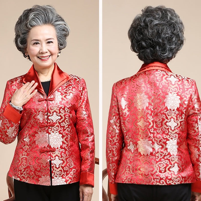 Grandma clothes gifts ladies chinese tops  bTA712 S