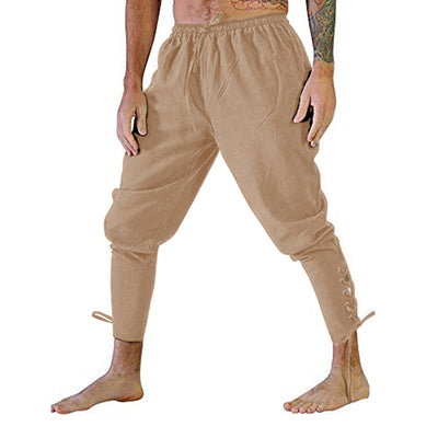 Medieval Renaissance Pants for Men Solid Halloween Party Trouser Men Retro Prince Cosplay Costume Trousers Men Stage Performance