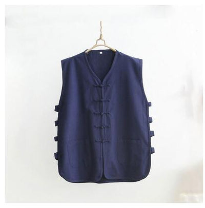 Chinese Traditional Men Vest Shirt Waistcoat Old Summer Northern Shanxi Tops